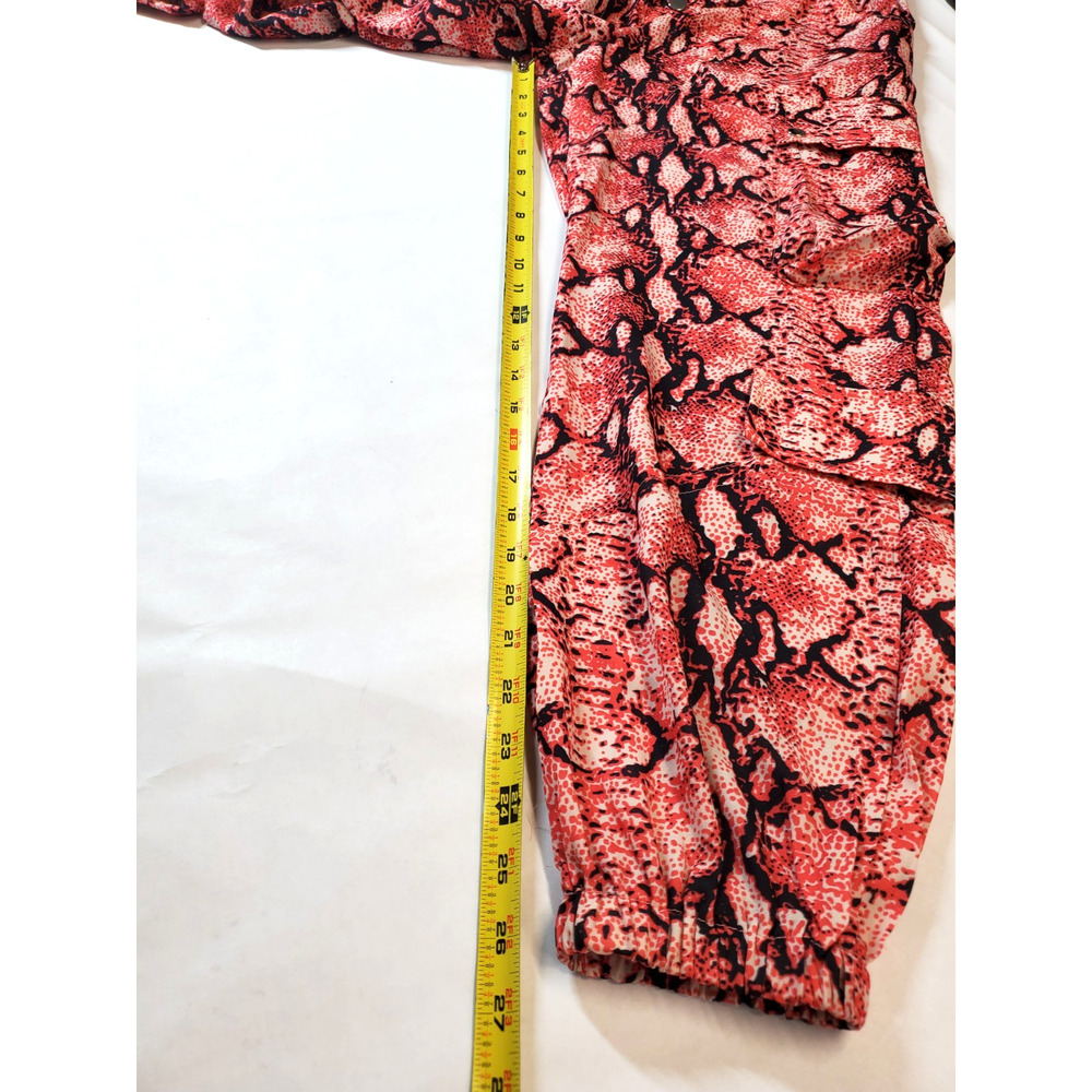 Lioness REVOLVE Womens Small Jogger Cypress Pants‎ Cargo Pockets RED Python - Picture 10 of 11